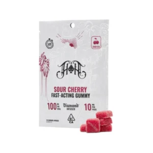 Sour Cherry | Indica – Fast-Acting Gummies – 100mg THC